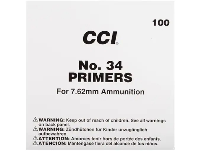 Buy Cci Large Rifle 7.62Mm Nato-Spec Military Primers #34 Box Of 1000 (10 Trays Of 100)