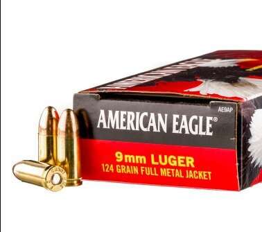 1000 Rounds of 124gr FMJ 9mm Ammo by Federal