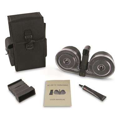 Kci Ar-15 Drum Magazine, .223 Remington/5.56 Nato, 100 Rounds 708041M3 Ts 1
