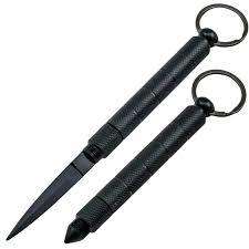 KUBOTAN KEY RING JABBER W/ HIDDEN STEEL KNIFE BLACK