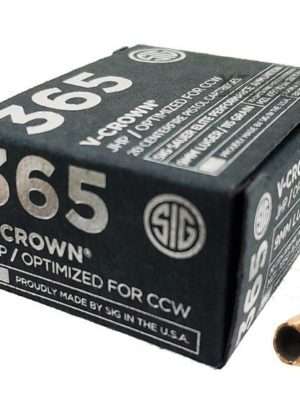 Sig Sauer P365 9mm 115 Gr Elite V-Crown JHP 20Rd Box