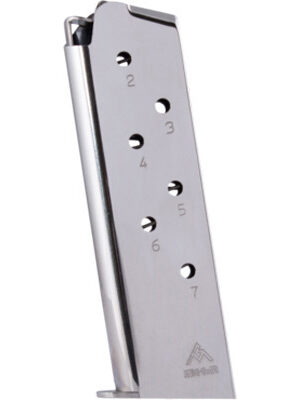 Mec-Gar 1911 Government or Commander .45 ACP 7 RD nickel MGCG4507N