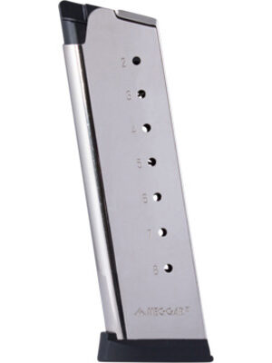 Mec-Gar 1911 Government .45 ACP 8 RD nickel finish MGCG4508NPF